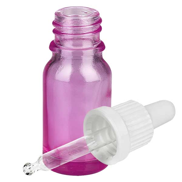 Flacone per pipette da 10 ml bianco Originality con tappo a vite PurpleLine UT18/10
