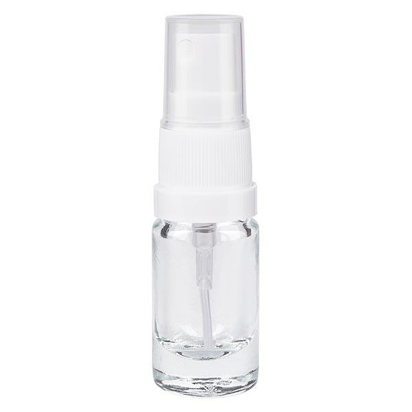 Flacone spray trasparente da 5 ml STD bianco/trasparente apoGlas