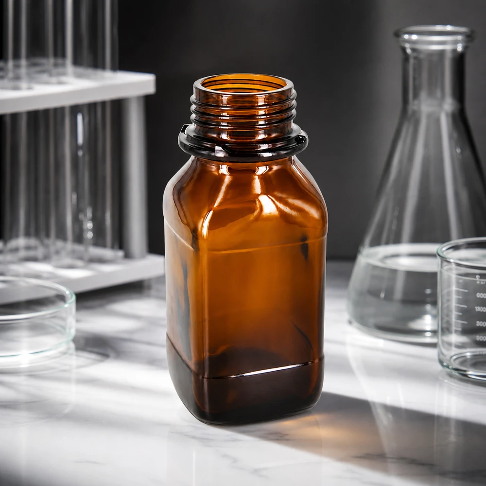 Bottiglia per prodotti chimici da 250 ml Bottiglia a collo largo da 250 ml in vetro da laboratorio per un dosaggio e una distribuzione precisi di sostanze chimiche