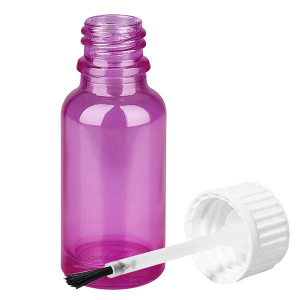 Flacone a pennello da 20 ml PurpleLine UT18/20 bianco standard