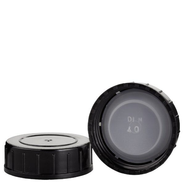 Tappo a vite nero in PPN 40 mm (DIN 40)