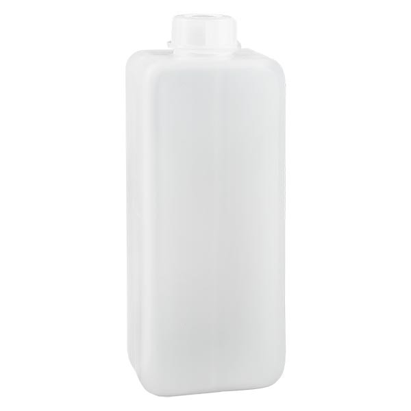 Bottiglia per prodotti chimici da 1000 ml, collo stretto in PE-HD, colore naturale