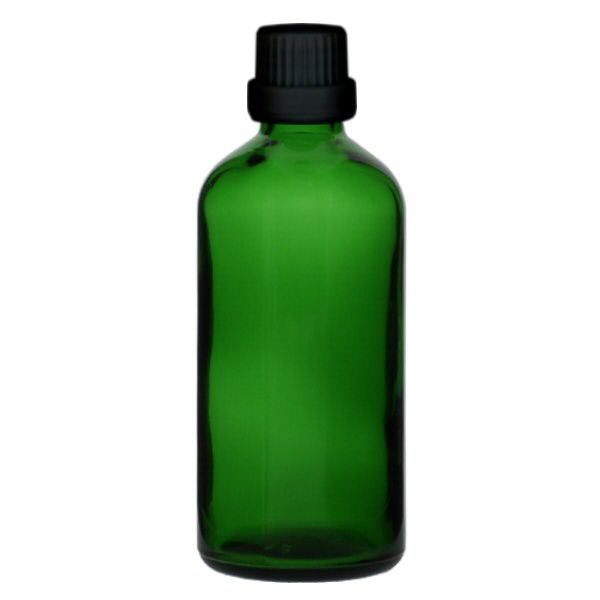 Flacone contagocce verde 100ml OV nero/2mm ApoGlas