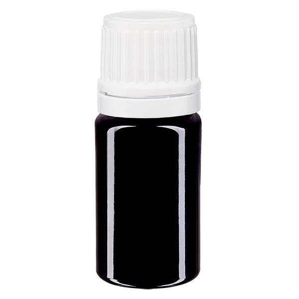 Bottiglia da farmacia viol. 5ml contagocce v. 1,2 mm bianco OV Bottiglia da farmacia viol. 5ml contagocce v. 1,2 mm bianco OV