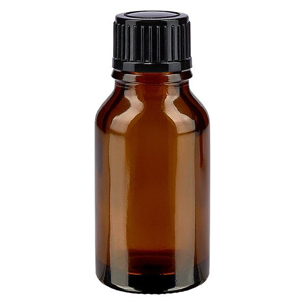 Flacone contagocce marrone da 30ml STD nero/1mm ApoGlas Flacone contagocce marrone da 30ml STD nero/1mm ApoGlas