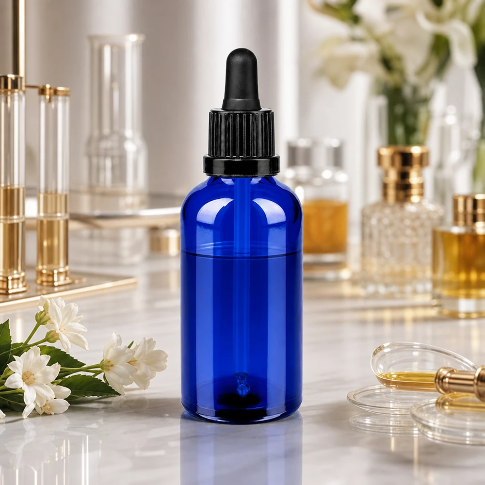 Flacone per pipette da 50ml nero OV BlueLine UT18/50 Flacone da 50 ml dal design elegante - la pipetta nera consente un dosaggio preciso al millilitro