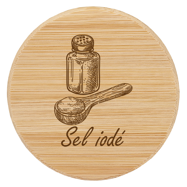 Coppia in legno "Sel iodé" per WECK RR60 Coppia in legno "Sel iodé" per WECK RR60