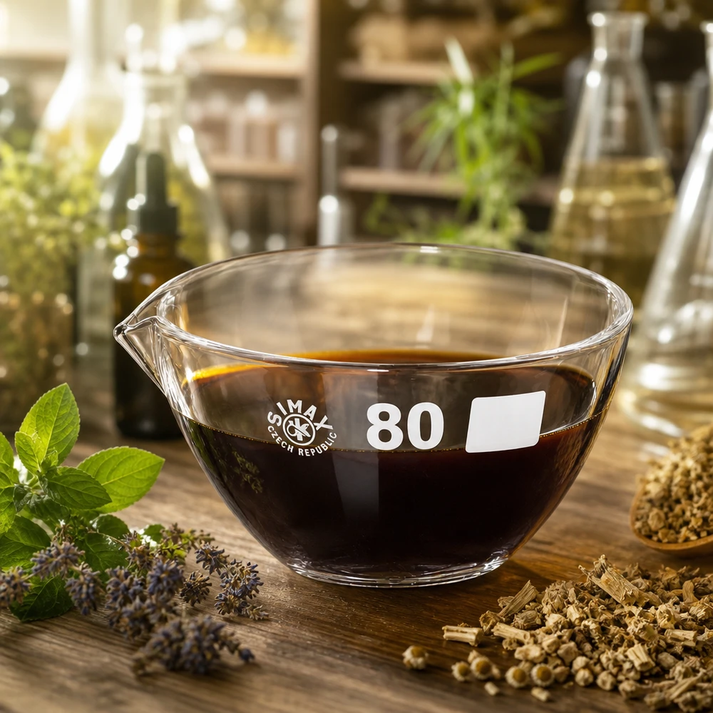 Piatto di evaporazione da 90ml con beccuccio in borosilicato ø80mm Vetreria da laboratorio Piatto di evaporazione in borosilicato da 90 ml con pratico beccuccio per analisi e test