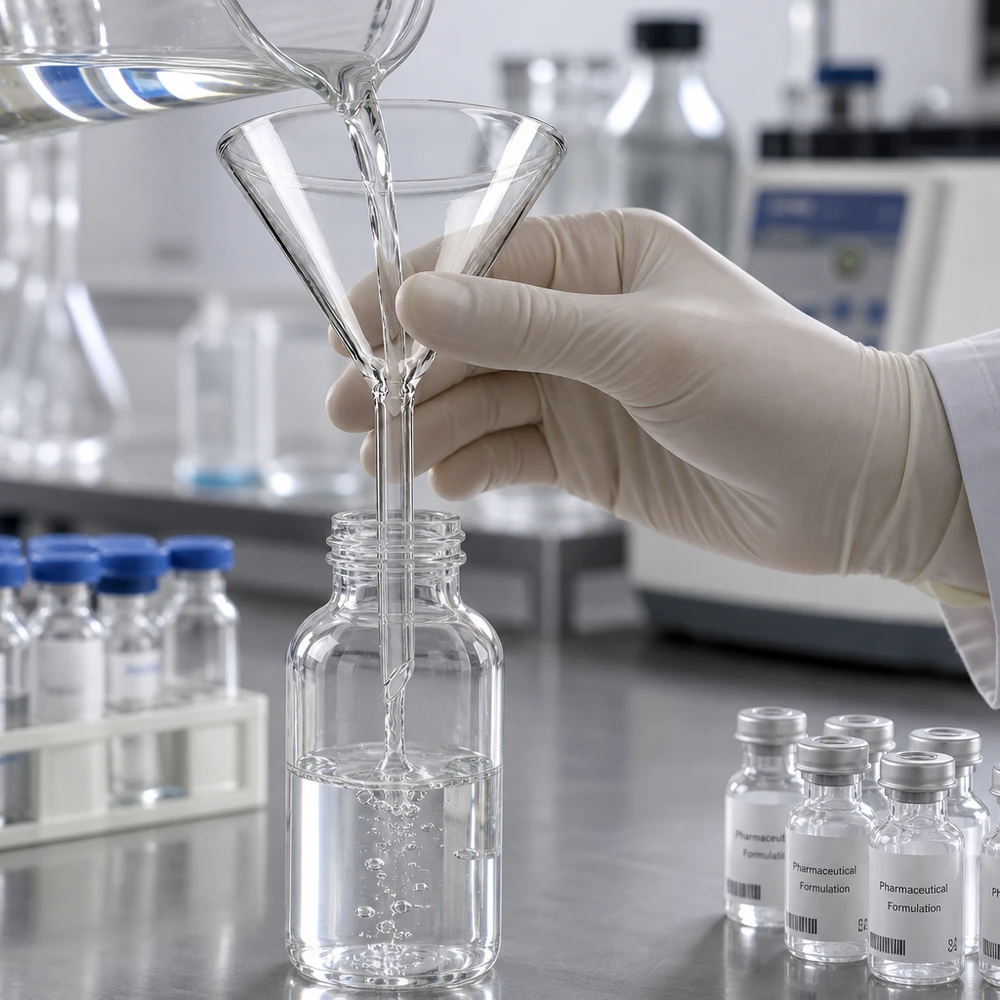 Imbuto Ø 75mm borosilicato angolo 60 stile corto Imbuto da laboratorio trasparente in vetro borosilicato da 75 mm con manico corto per il riempimento pulito dei liquidi