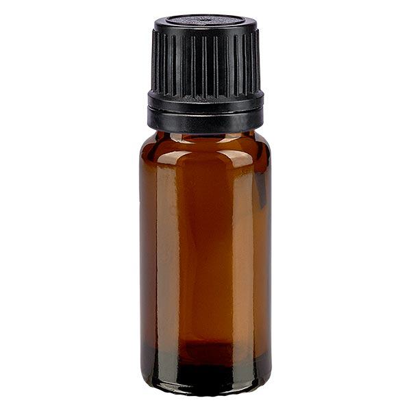Flacone contagocce marrone da 10ml OV nero/1mm ApoGlas Flacone contagocce marrone da 10ml OV nero/1mm ApoGlas