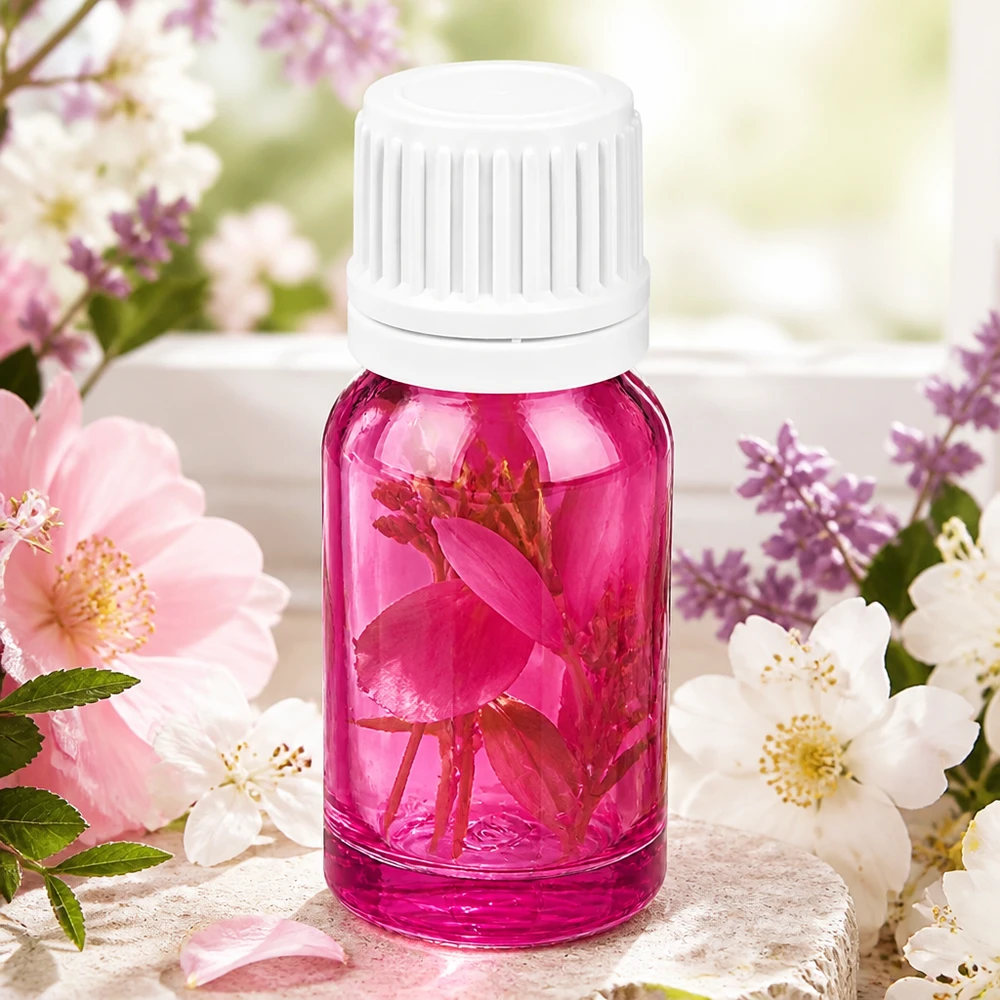 Bottiglia da 10ml tappo a vite 11mm bianco Originalità tappo a vite PurpleLine UT18/10 Vasetto viola da 10 ml con robusto tappo a vite, perfetto per la realizzazione di cosmetici e profumi fai da te