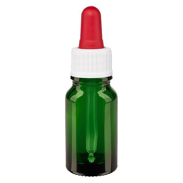 Bottiglia da 10ml verde per pipette STD bianco/rosso ApoGlas