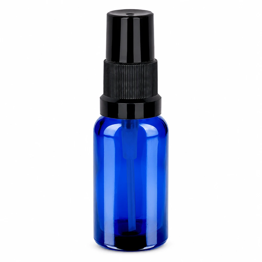 Flacone spray da 20 ml nero STD BlueLine UT18/20 Flacone spray blu di alta qualità 20ml STD BlueLine UT18/20 con testina ergonomica nera