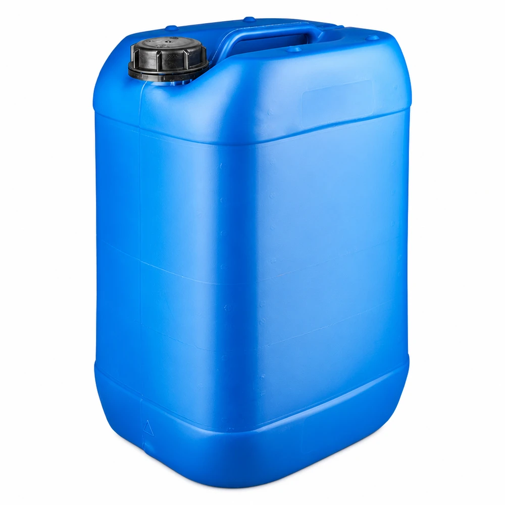 Tanica 25 litri blu con tappo a vite OV Tanica in plastica blu da 25 litri con tappo a vite nero e maniglia di trasporto