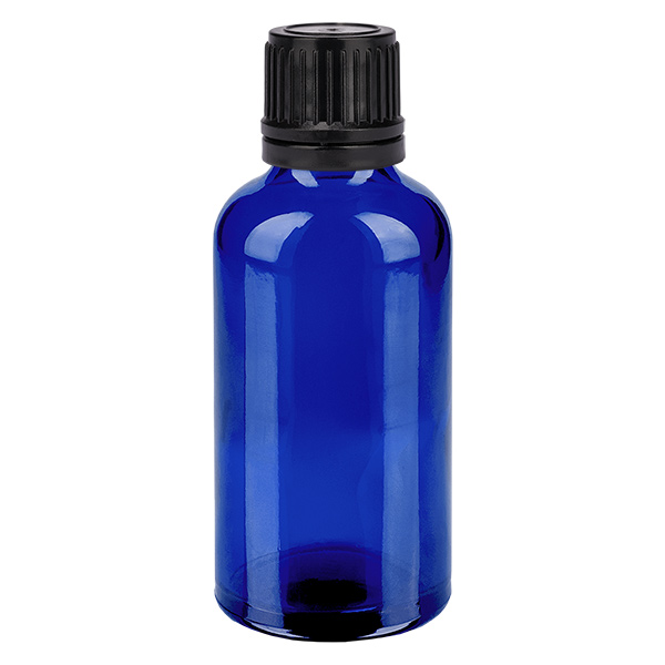 Bottiglia da 50ml (globuli) 8mm GR s. STD BlueL. UT18/50