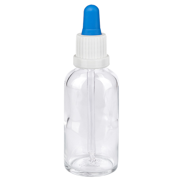Bottiglia per pipette da 50 ml bianco/blu OV ClearL. UT18/50