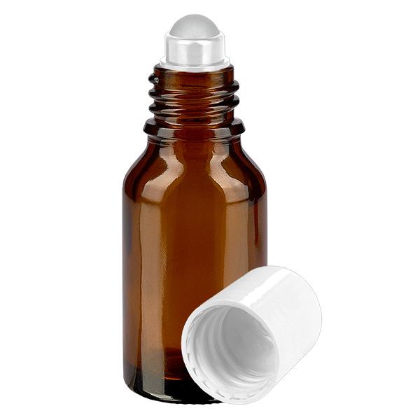 Flacone roll-on marrone da 30ml STD bianco ApoGlas Flacone roll-on marrone da 30ml STD bianco ApoGlas