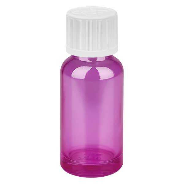 Flacone contagocce da 20 ml 1,2 mm bianco standard a prova di bambino PurpleLine.UT18/20