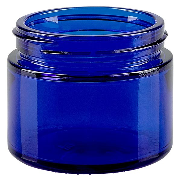 Barattolo di vetro 50ml blu reale senza coperchio, filettatura 52mm ApoGlas