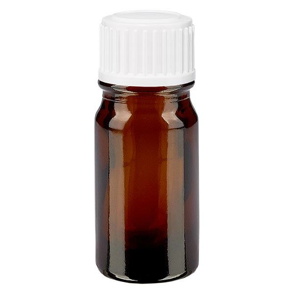 Bottiglia contagocce marrone da 5ml STD bianco/0,9mm ApoGlas