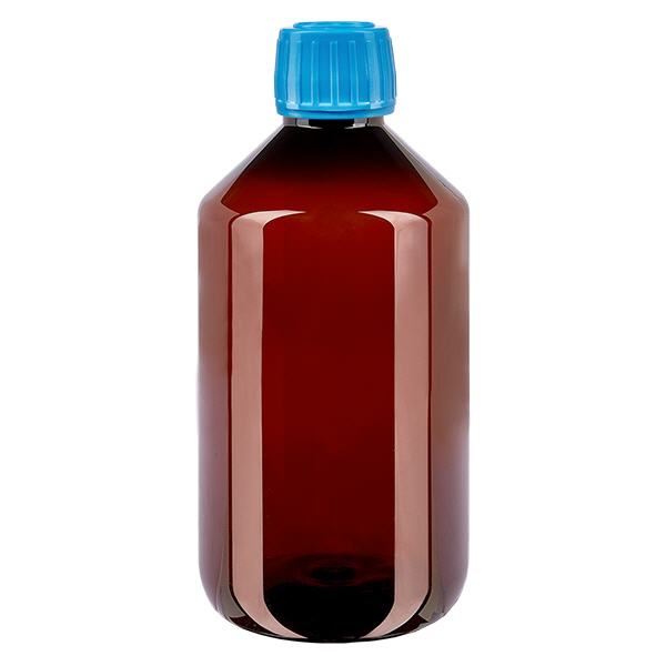 Bottiglia PET 500ml con tappo blu OV Bottiglia PET 500ml con tappo blu OV