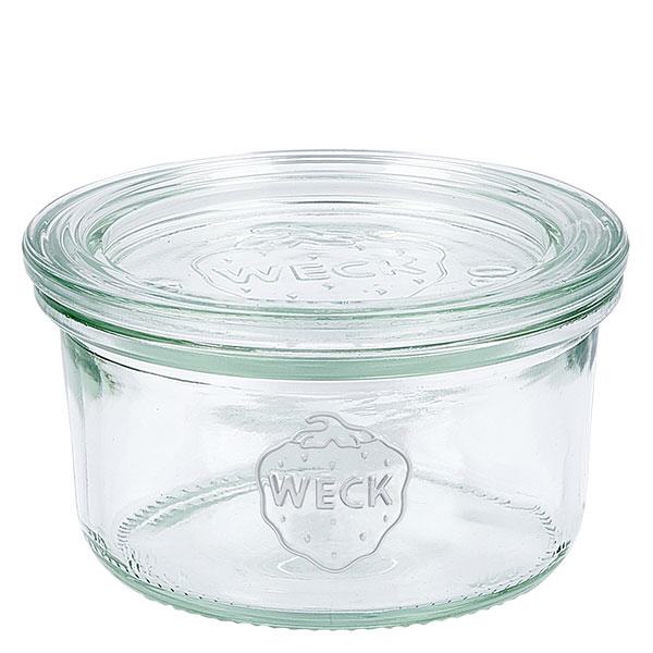 Bicchieri da 165 ml con coperchio in vetro WECK RR80