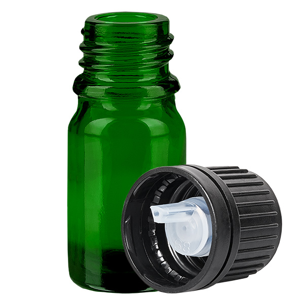 Flacone contagocce da 5 ml 1 mm nero OV GreenLine UT18/5 Flacone contagocce da 5 ml 1 mm nero OV GreenLine UT18/5