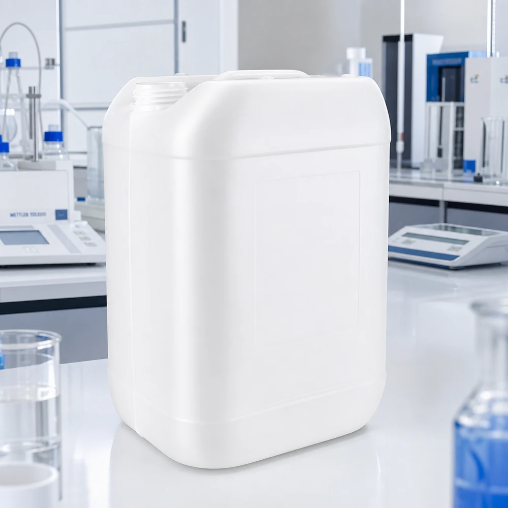 Tanica 25 litri senza tappo Robusto contenitore in HDPE da 25 litri senza coperchio, con ampia apertura di riempimento, per applicazioni di laboratorio