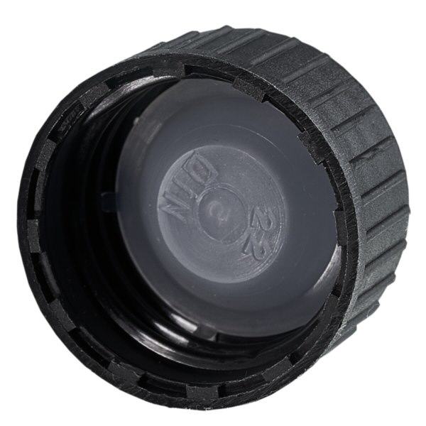 Tappo a vite DIN22 nero con disco di tenuta LKD