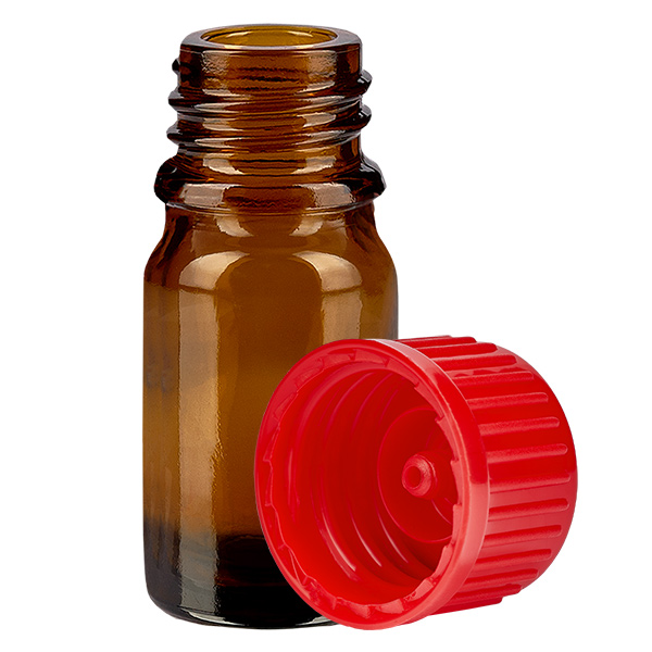Bottiglia da 5ml 11mm SV rosso STD BrownLine UT18/5