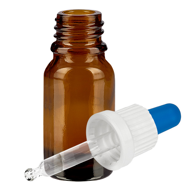 Bottiglia per pipette da 10 ml bianco/blu OV BrownLine UT18/10