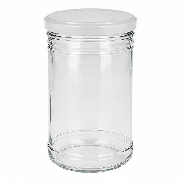 Vaso da 1053 ml con coperchio BasicSeal bianco UN...