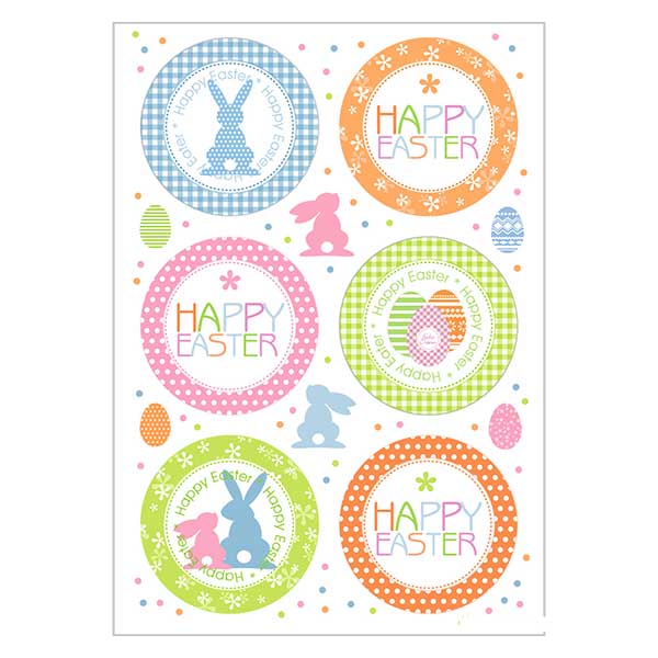 Adesivi premium "Auguri di Pasqua" (12 adesivi)