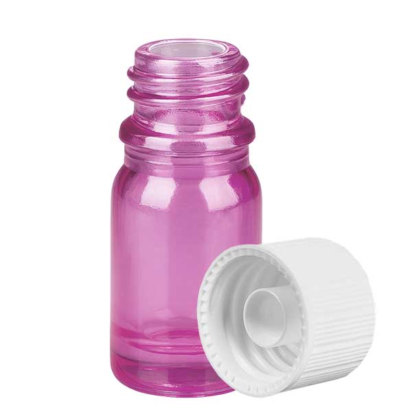 Bottiglia da 5ml con tappo a vite 11mm bianco standard PurpleLine UT18/5