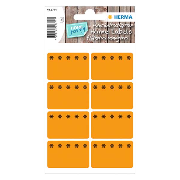 Etichette per surgelati arancione (48 adesivi) 26x40 mm