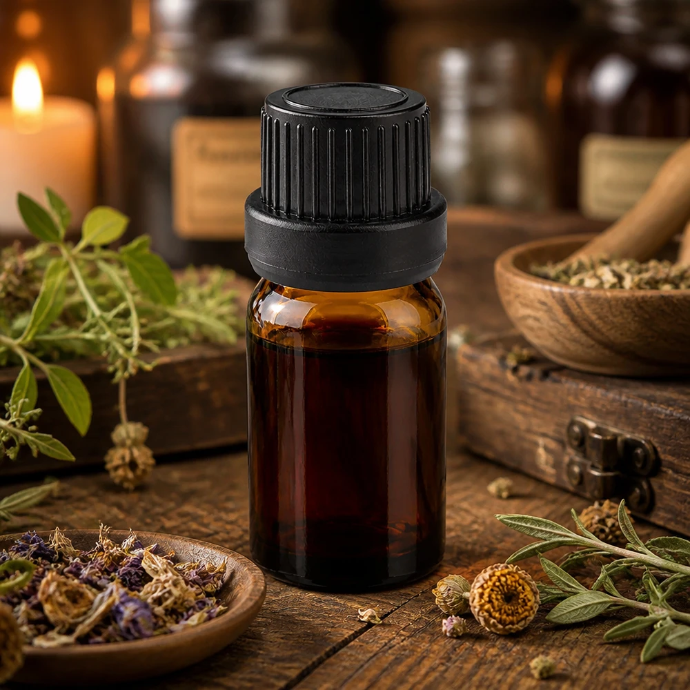Flacone contagocce da 5 ml 2 mm nero OV BrownLine UT18/5 Flacone compatto da 5 ml in vetro marrone con tappo contagocce nero per essenze e tinture a base di erbe