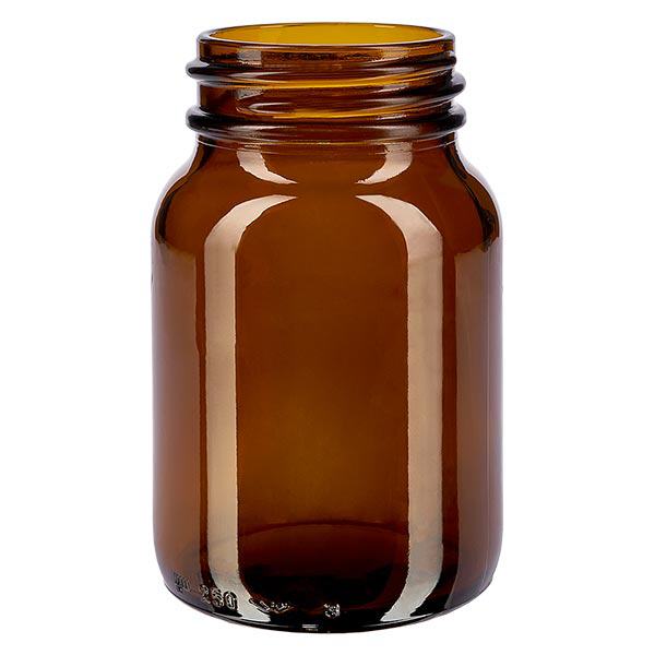 bottiglia a collo largo da 250 ml in vetro ambrato