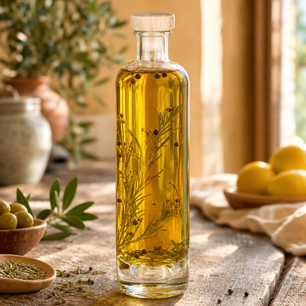 Bottiglia in vetro da 500 ml Ella con tappo in sughero con impugnatura in legno UNiTWIST® Bottiglia in vetro da 500 ml Ella con tappo in sughero con impugnatura in legno UNiTWIST®