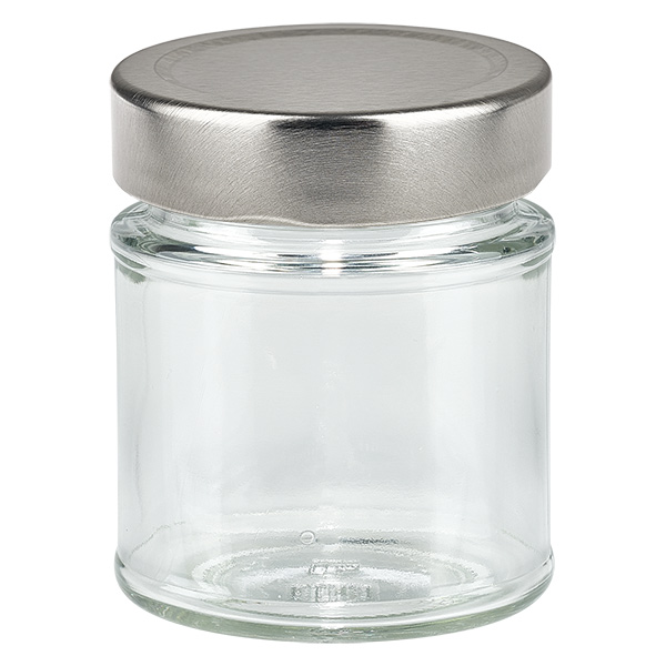 Barattolo rotondo da 154 ml + coperchio BasicSeal argento...