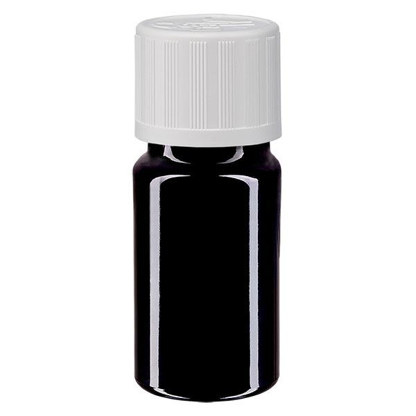 Flacone farmacia viol. 5ml tappo a vite bianco KiSi St.
