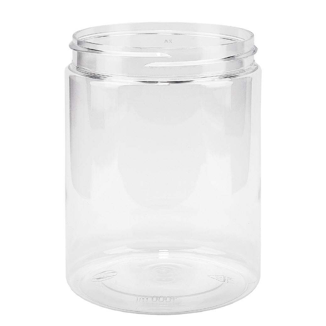 Petpacker 1000ml cristallino aperto. 100mm senza coperchio Petpacker 1000ml cristallino aperto. 100mm senza coperchio
