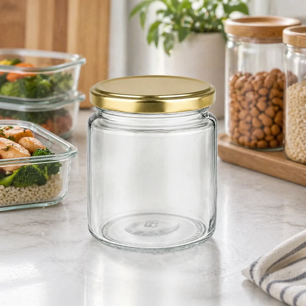 Vasetto per miele da 350 g con capsula dorata BasicSeal UNiTWIST Vasetto per miele da 350 g con capsula dorata BasicSeal UNiTWIST