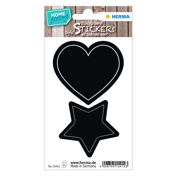 Etichette da tavola "Cuore e stella" (4 adesivi)