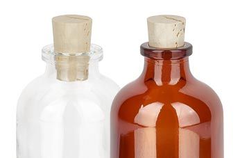 Flaconi da 5 a 100 ml con collo da 12 mm + tappo in sughero