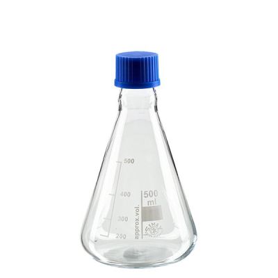 Erlenmeyer con filettatura e tappo a vite