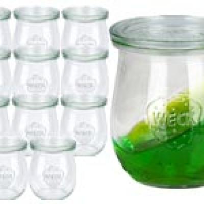 WECK Set con coperchi in vetro