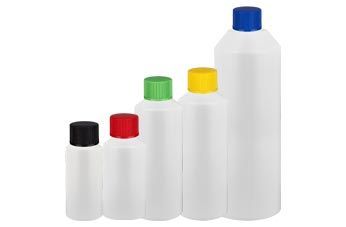 Flaconi cilindrici bianchi con tappo