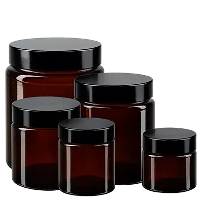 Vasi in vetro marrone